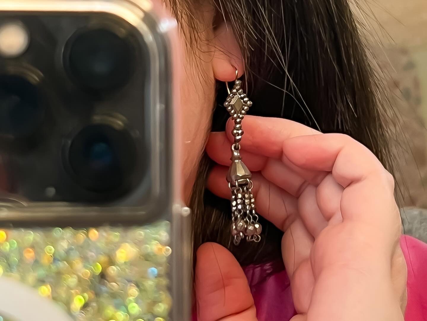 Georgian Cut Steel Tassel Earrings