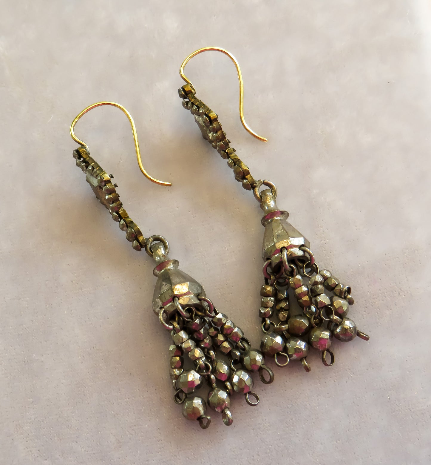 Georgian Cut Steel Tassel Earrings