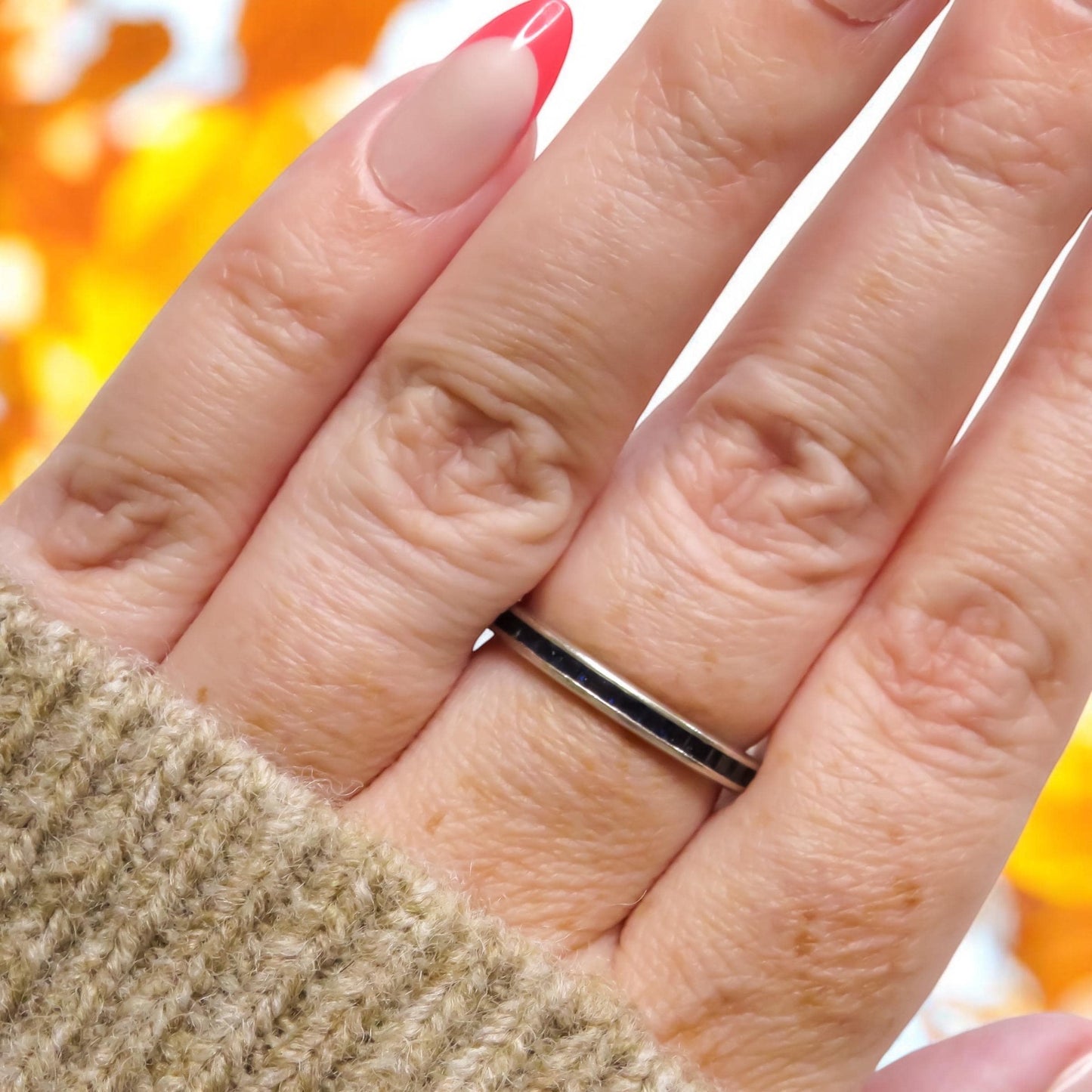 Sapphire Eternity Band in Platinum Art Deco Era