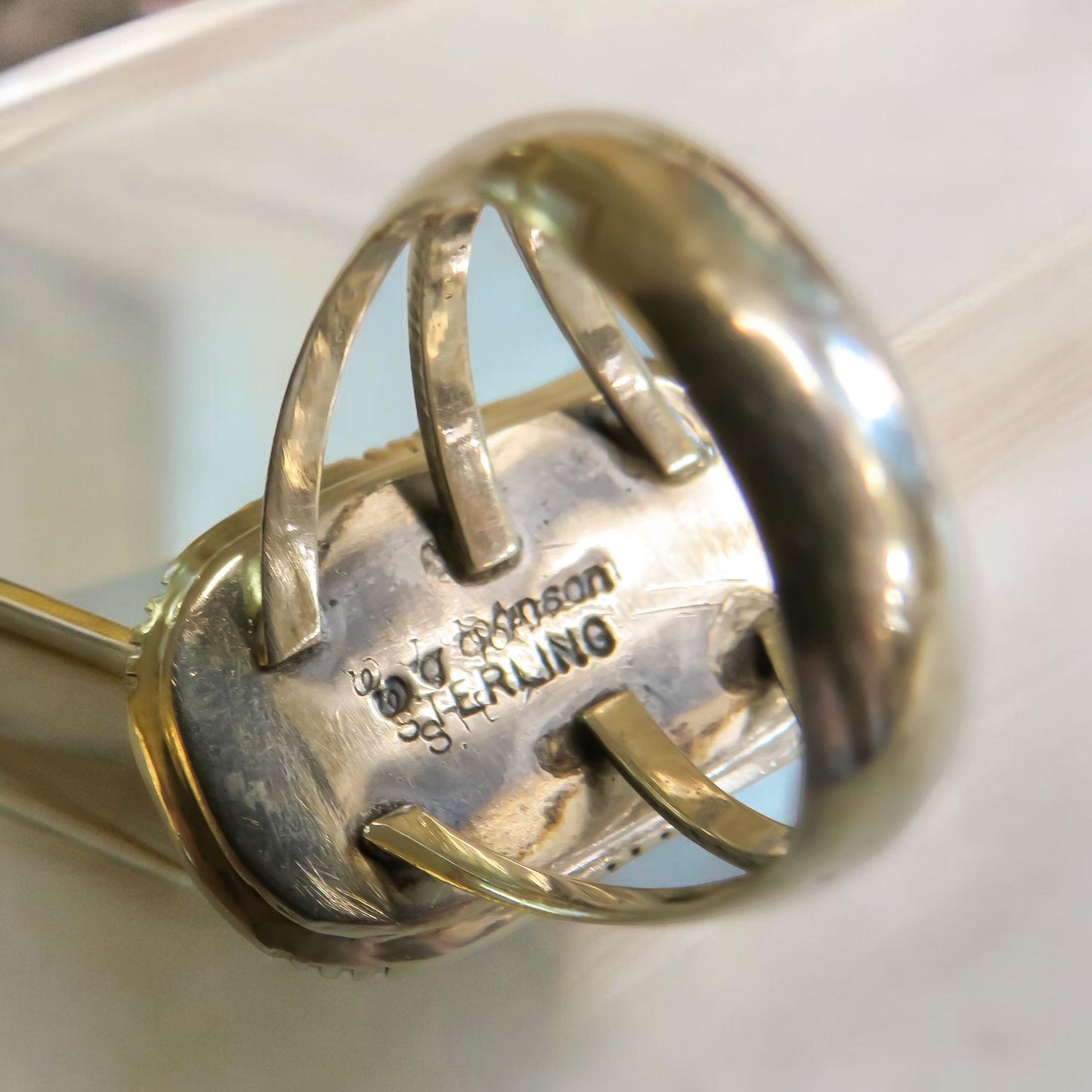 Native Artisan Coral and Sterling Silver Jewelry Suite, Earrings, Bracelet, and Ring