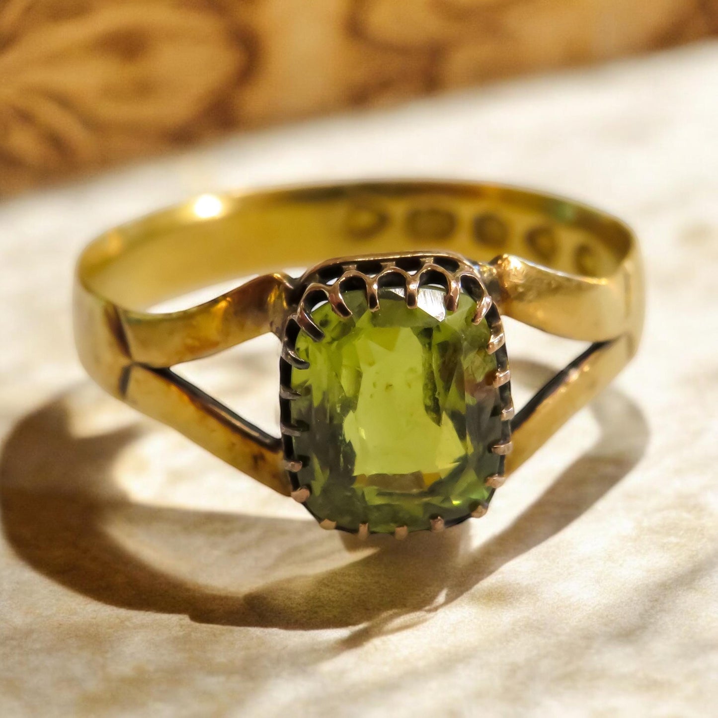 Rare Antique Chrysoberyl Ring in 22K Gold
