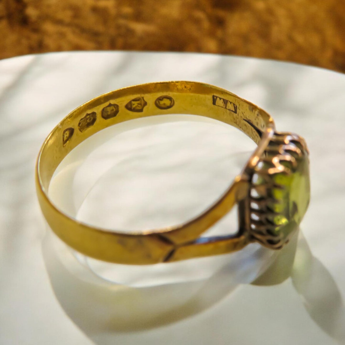 Rare Antique Chrysoberyl Ring in 22K Gold