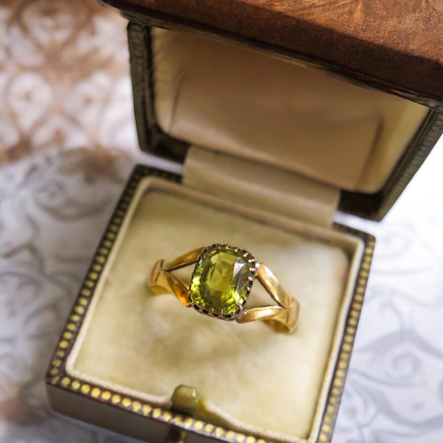 Rare Antique Chrysoberyl Ring in 22K Gold
