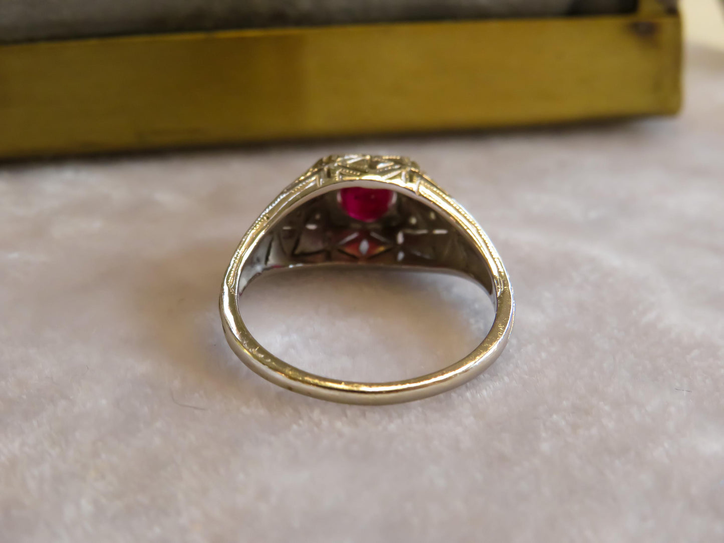 Art Deco Style Ruby Ring