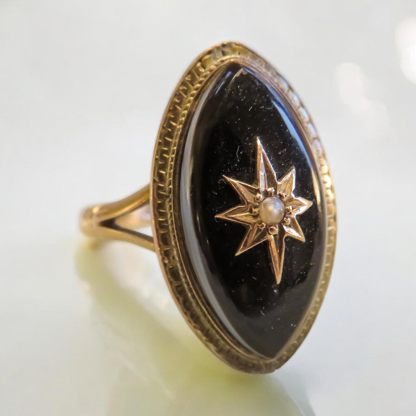 Victorian Nicolo Onyx Ring