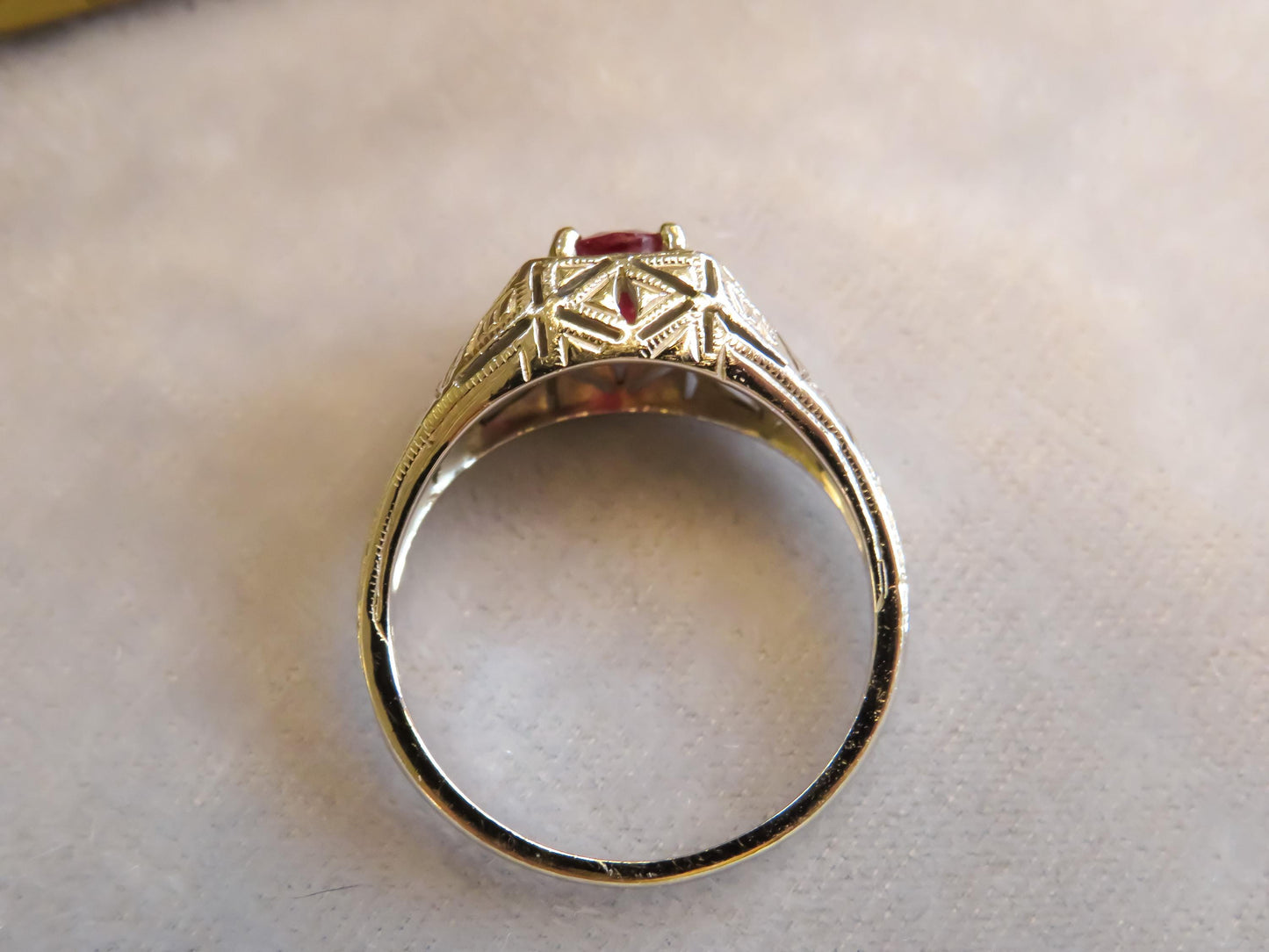 Art Deco Style Ruby Ring
