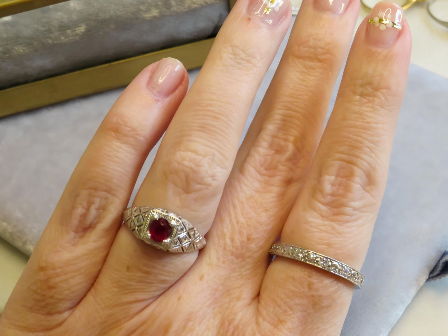 Art Deco Style Ruby Ring