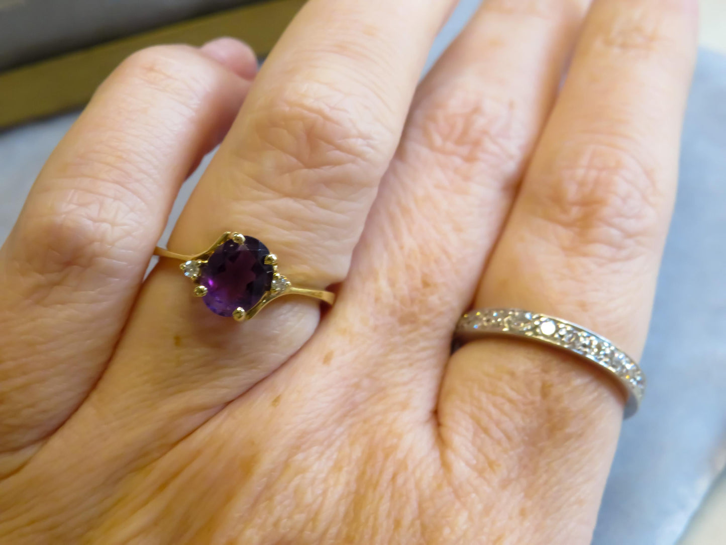 Amethyst and Diamond Ring