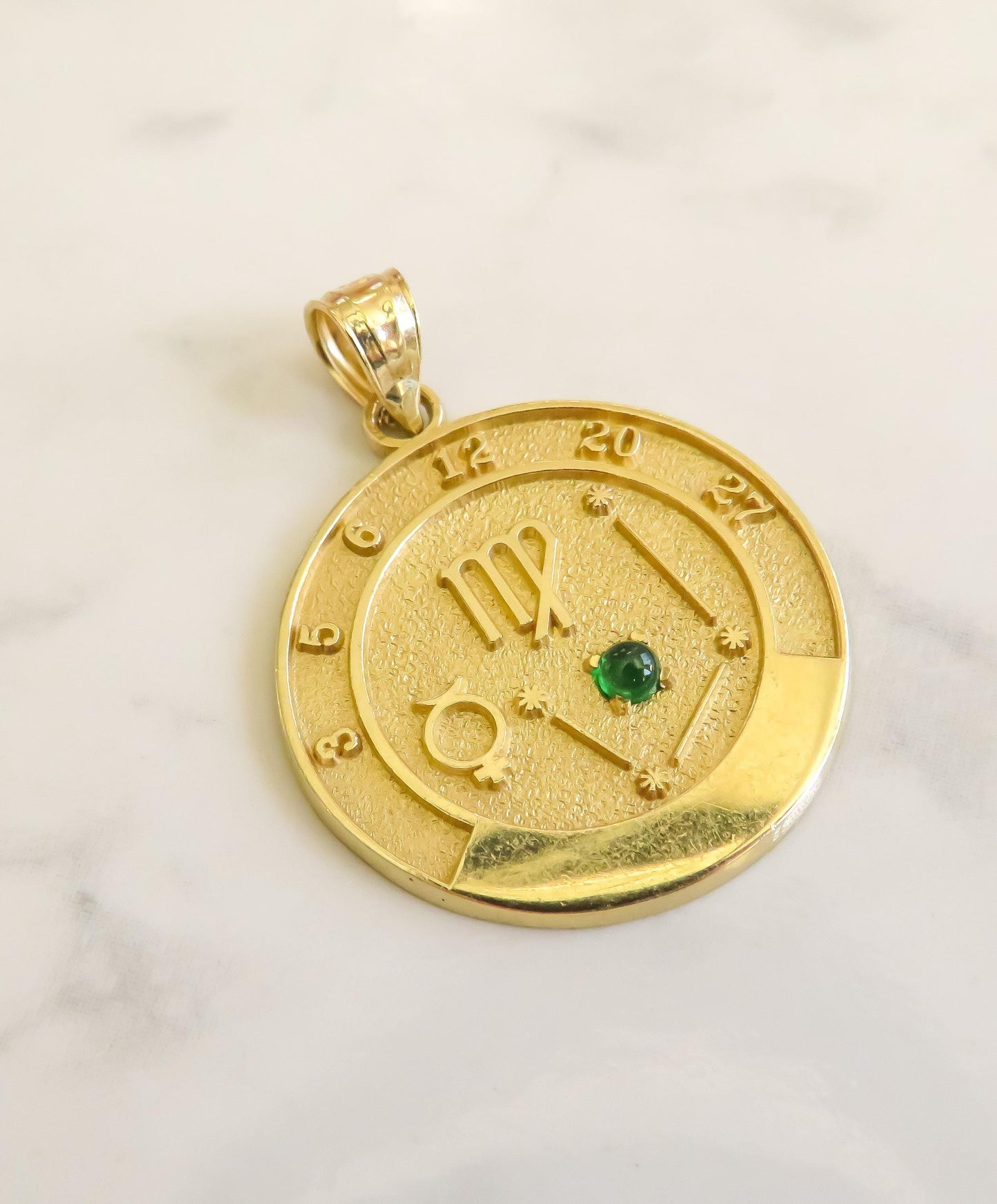 Estate Roberts & Belk Virgo Medallion in 14K Gold