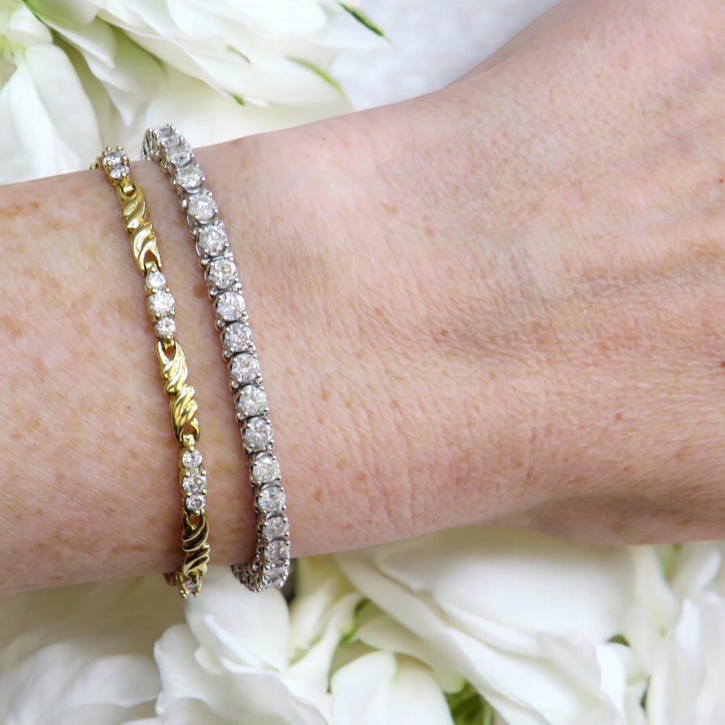 Natural Diamond Tennis Bracelet 4.30 Carats