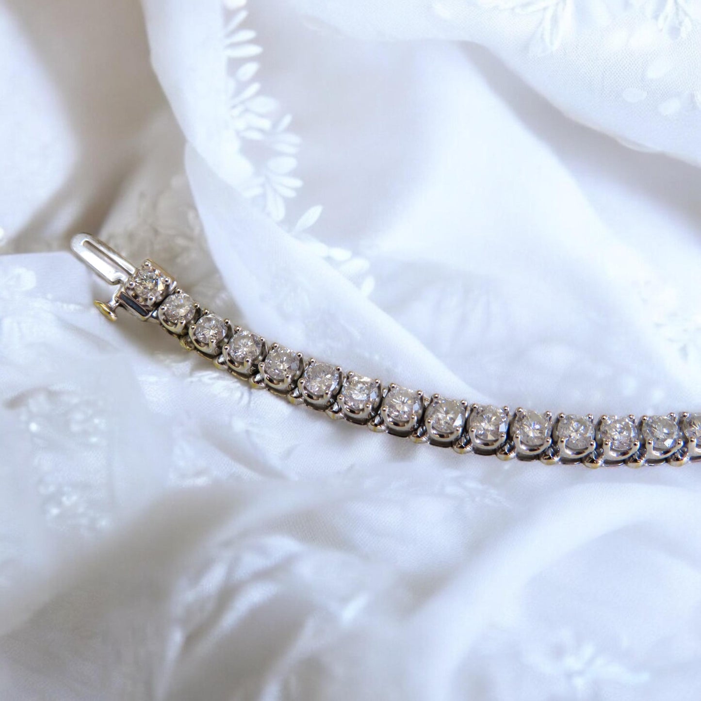 Natural Diamond Tennis Bracelet 4.30 Carats