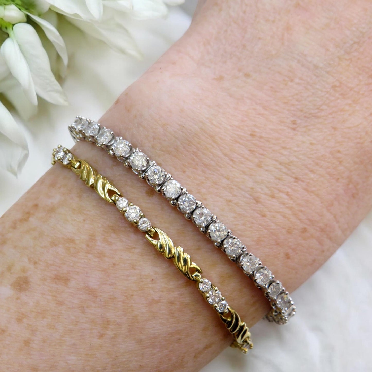 Natural Diamond Tennis Bracelet 4.30 Carats