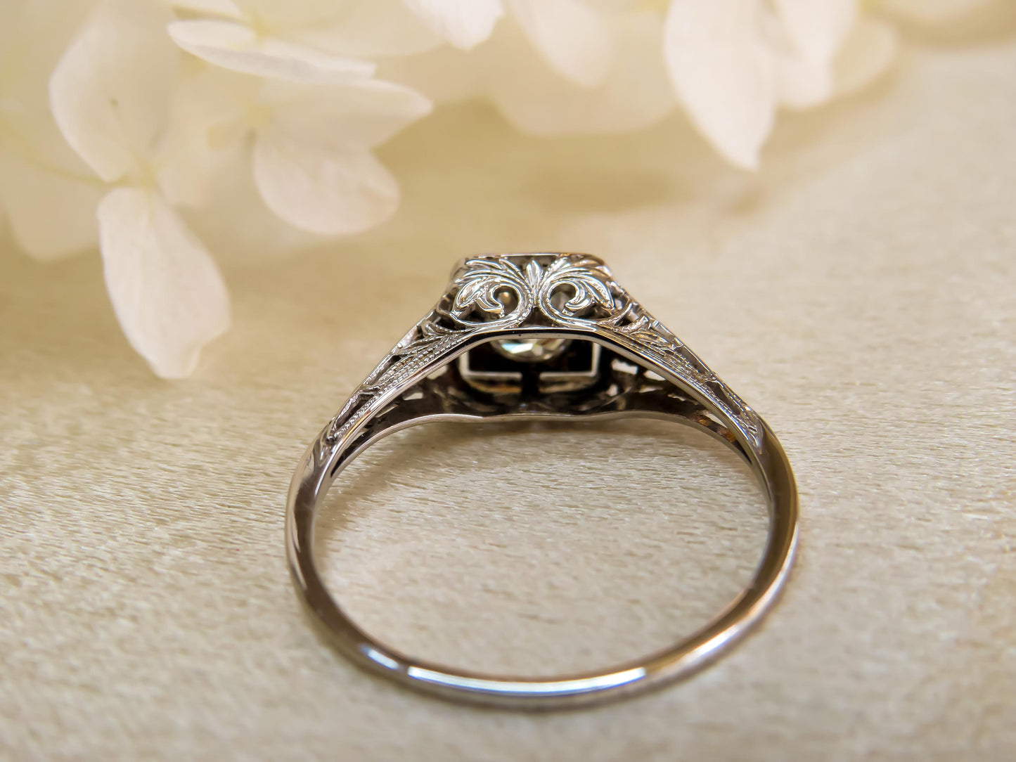 Old European Solitaire in Filigree Setting