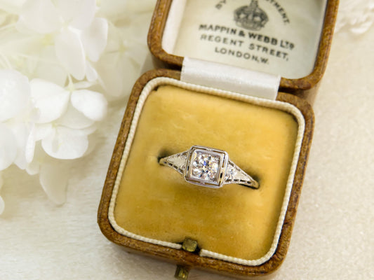 Old European Solitaire in Filigree Setting