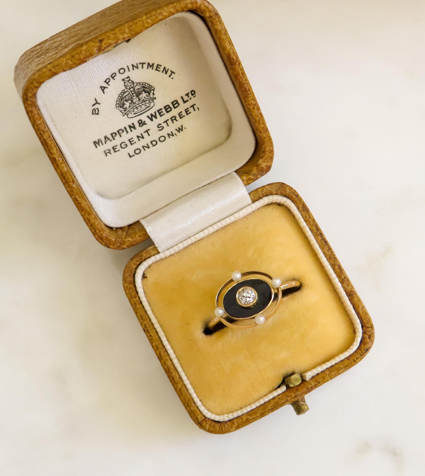 Antique Onyx Diamond Conversion Ring | Old Mine Cut .10ct | 14K & 10K Gold | Size 5.75 | Stick Pin Ring