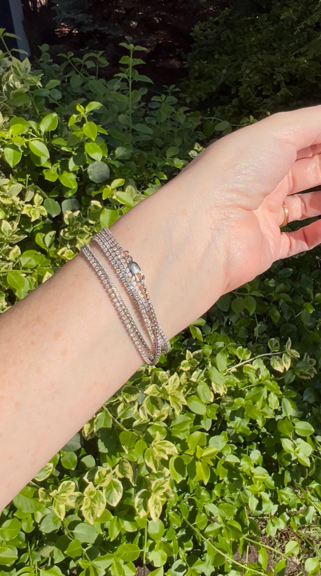 Luxury 37 Diamond Tennis Strand | 18K White Gold