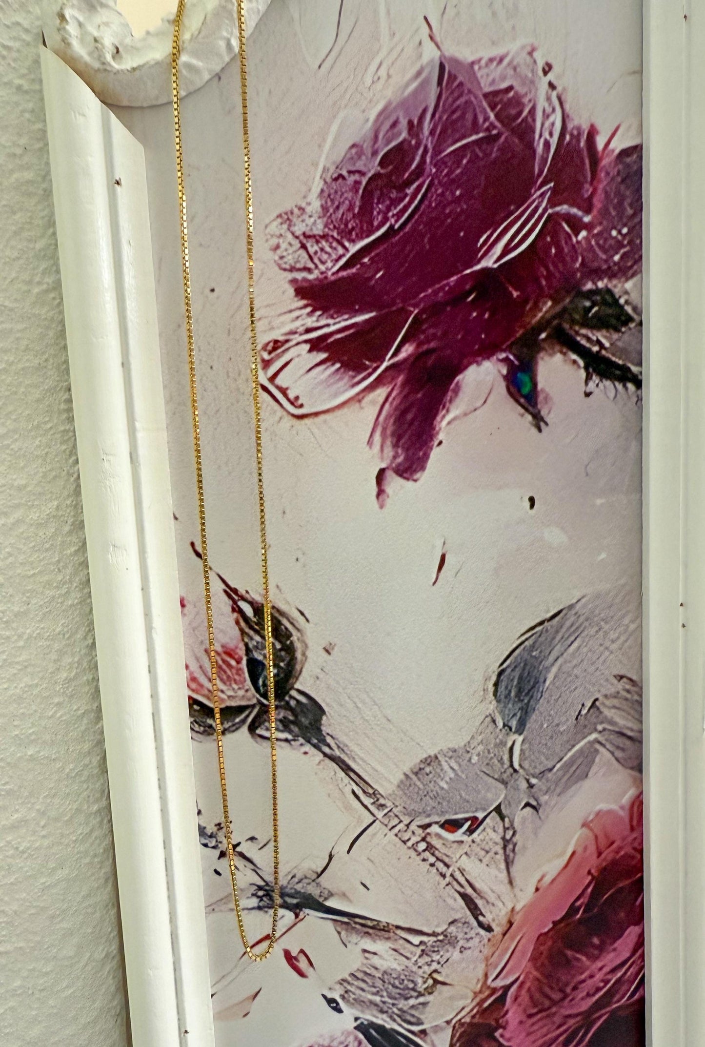 Sparkly 18” 18K Gold Box Chain Necklace