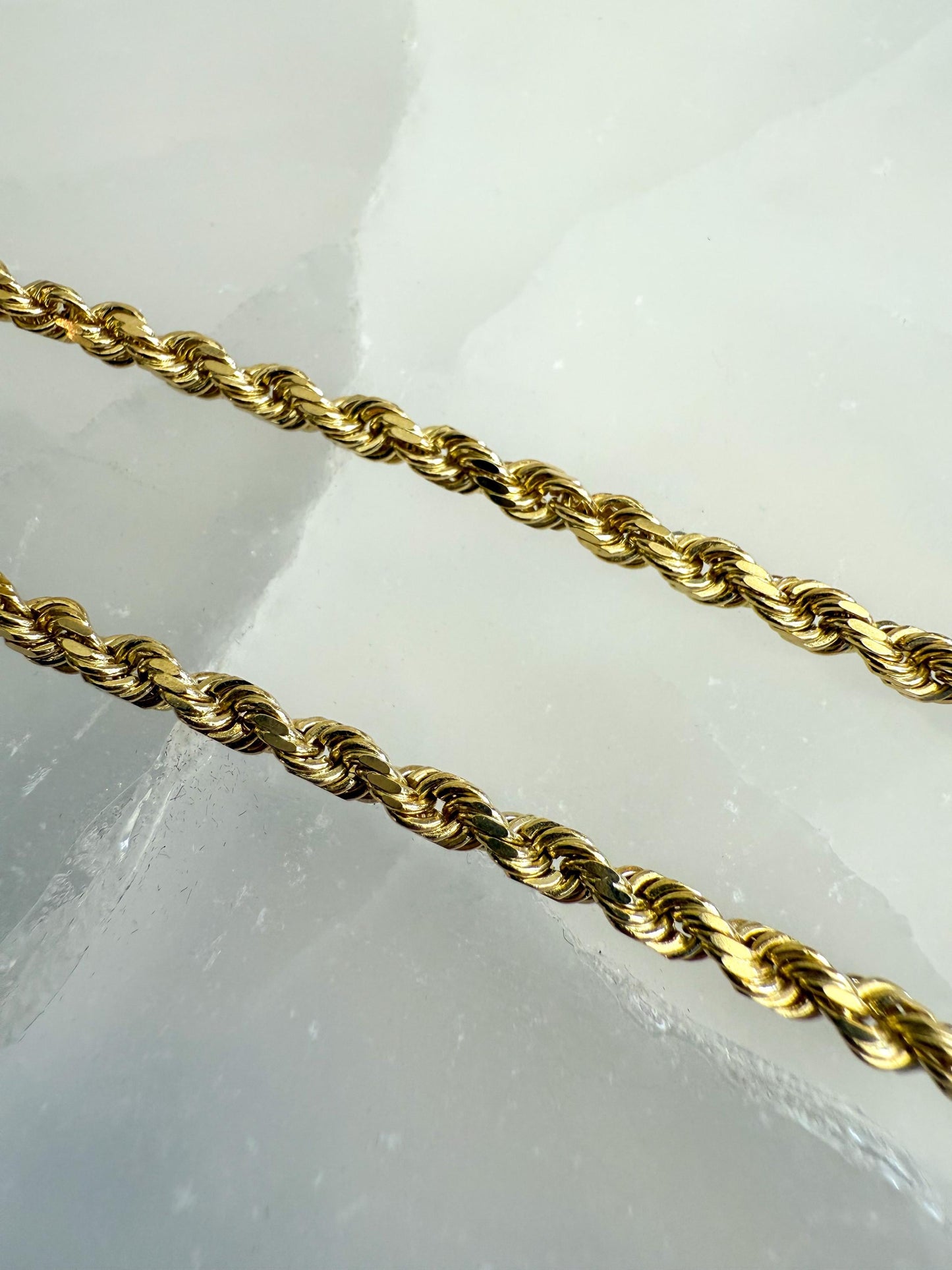 Vintage 14K Gold Rope Chain | 16 Solid Gold Necklace, 16.23g | Classic Unisex Chain Layering Staple