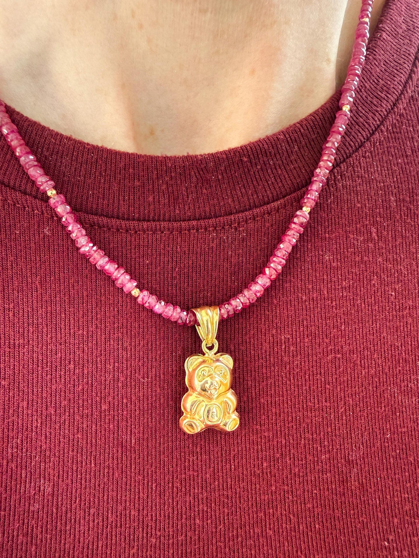 Adorable 14K Gold Bear Pendant