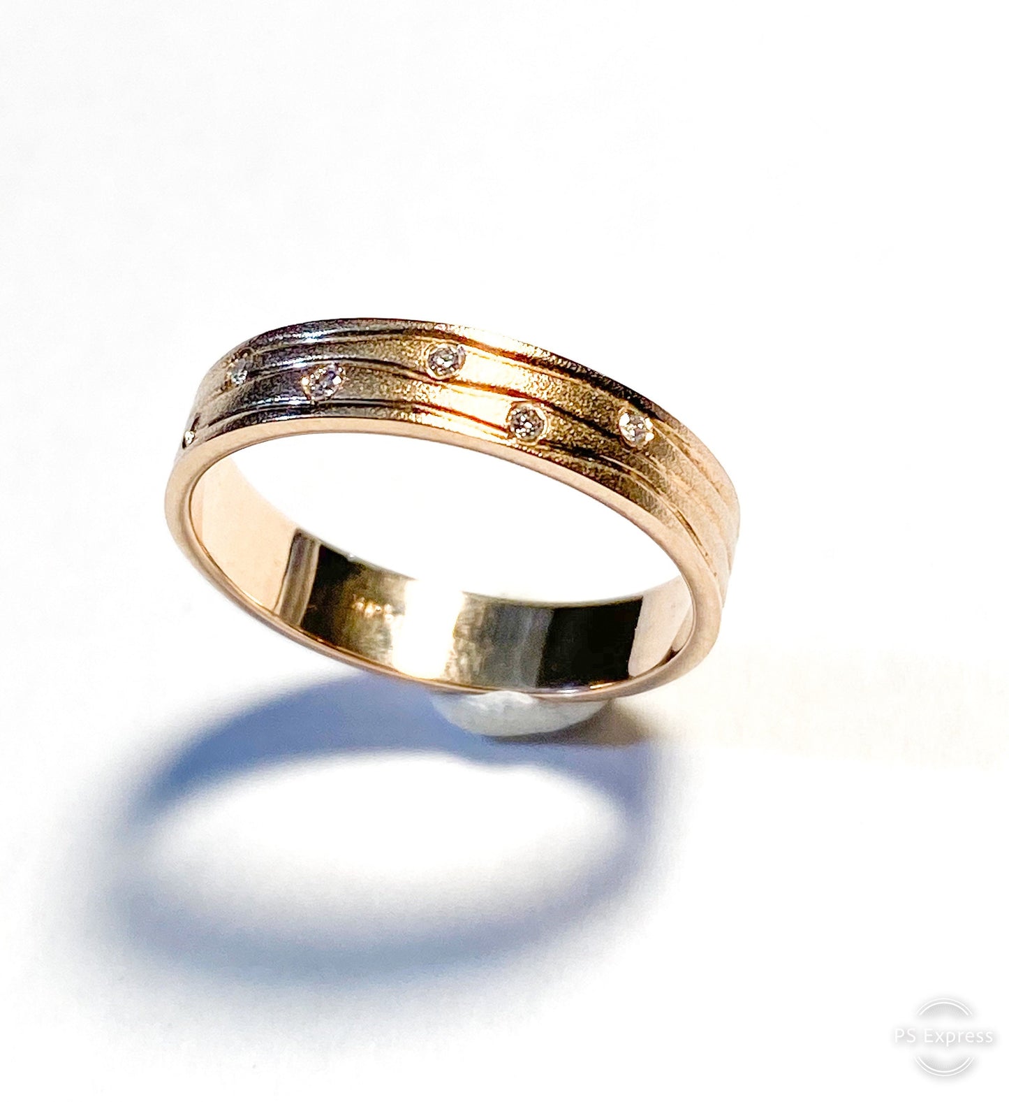 Rose Gold and Diamond Scatter Band