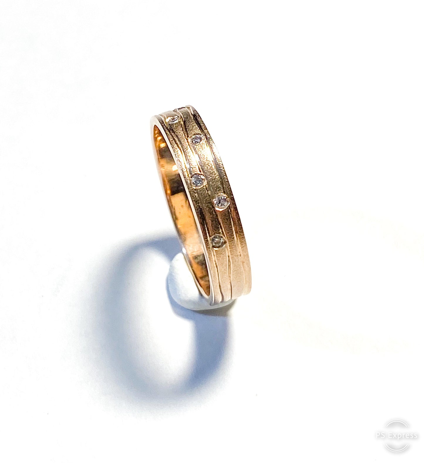 Rose Gold and Diamond Scatter Band