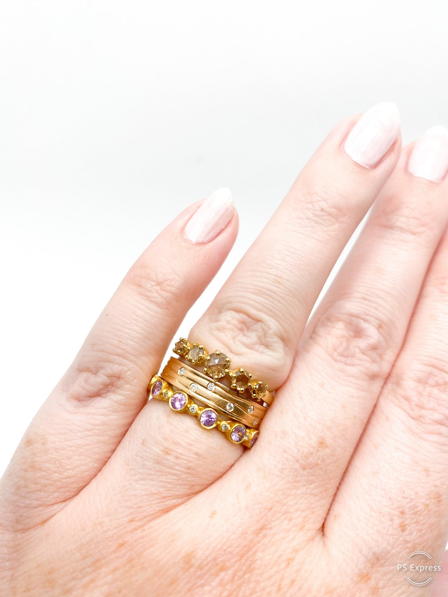 Rose Gold and Diamond Scatter Band