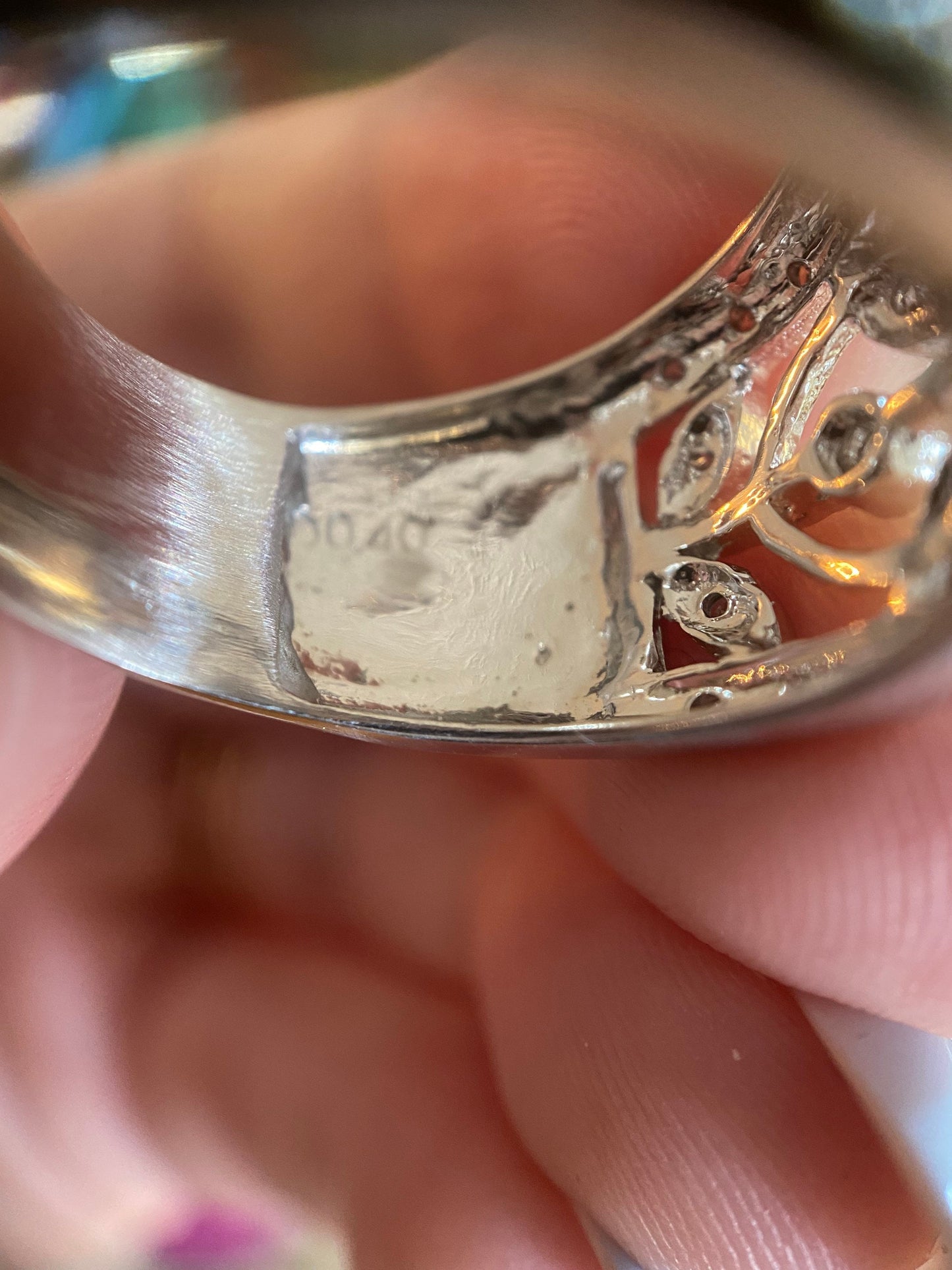 Vintage Old Cut Diamond Wide Band