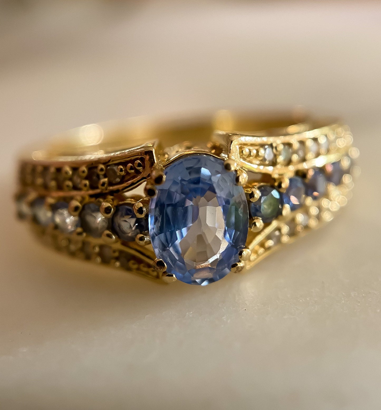 Vintage Estate Periwinkle Sapphire Ring