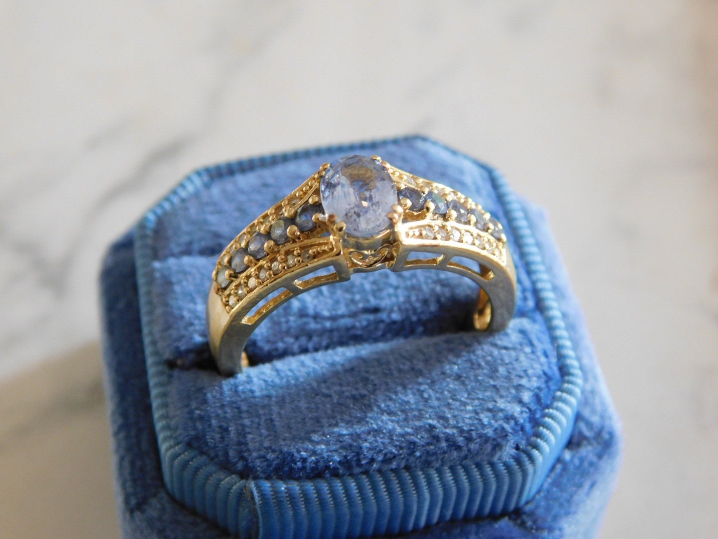 Vintage Estate Periwinkle Sapphire Ring