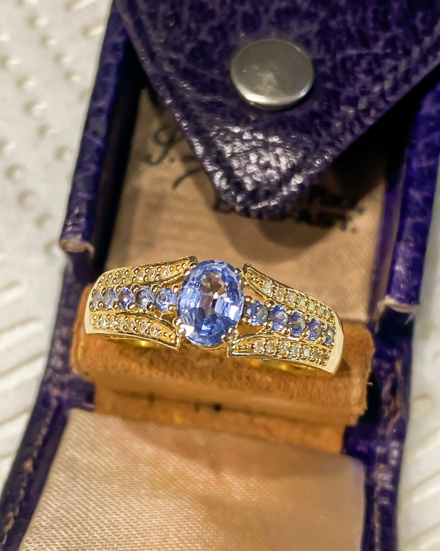 Vintage Estate Periwinkle Sapphire Ring