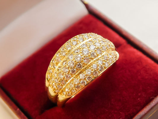 Vintage Two Carat Diamond Dome Ring