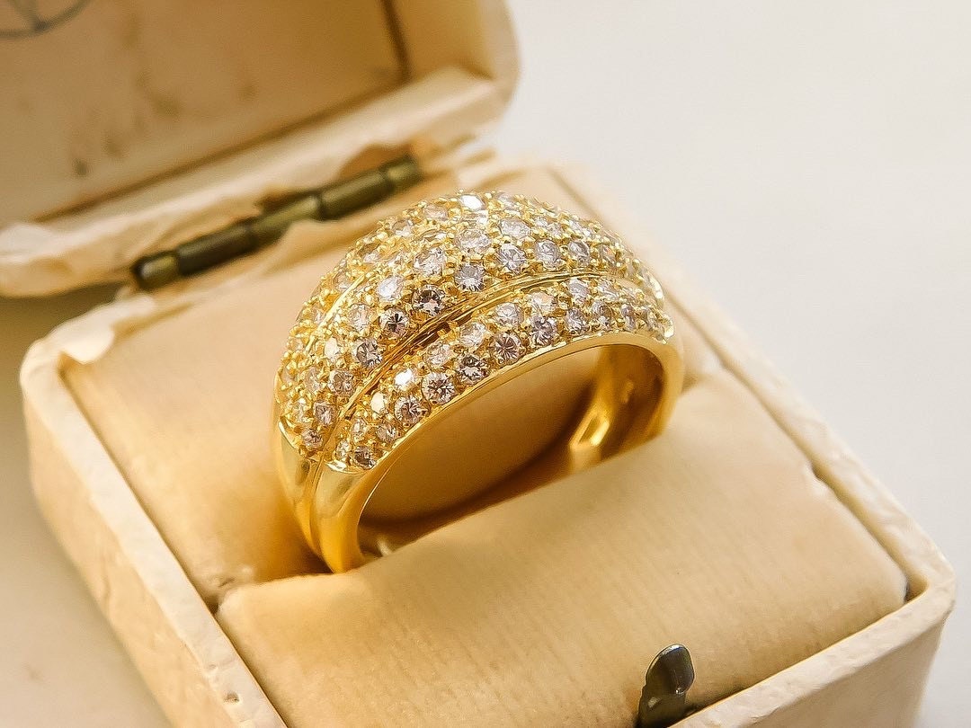 Vintage Two Carat Diamond Dome Ring