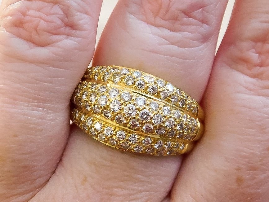 Vintage Two Carat Diamond Dome Ring