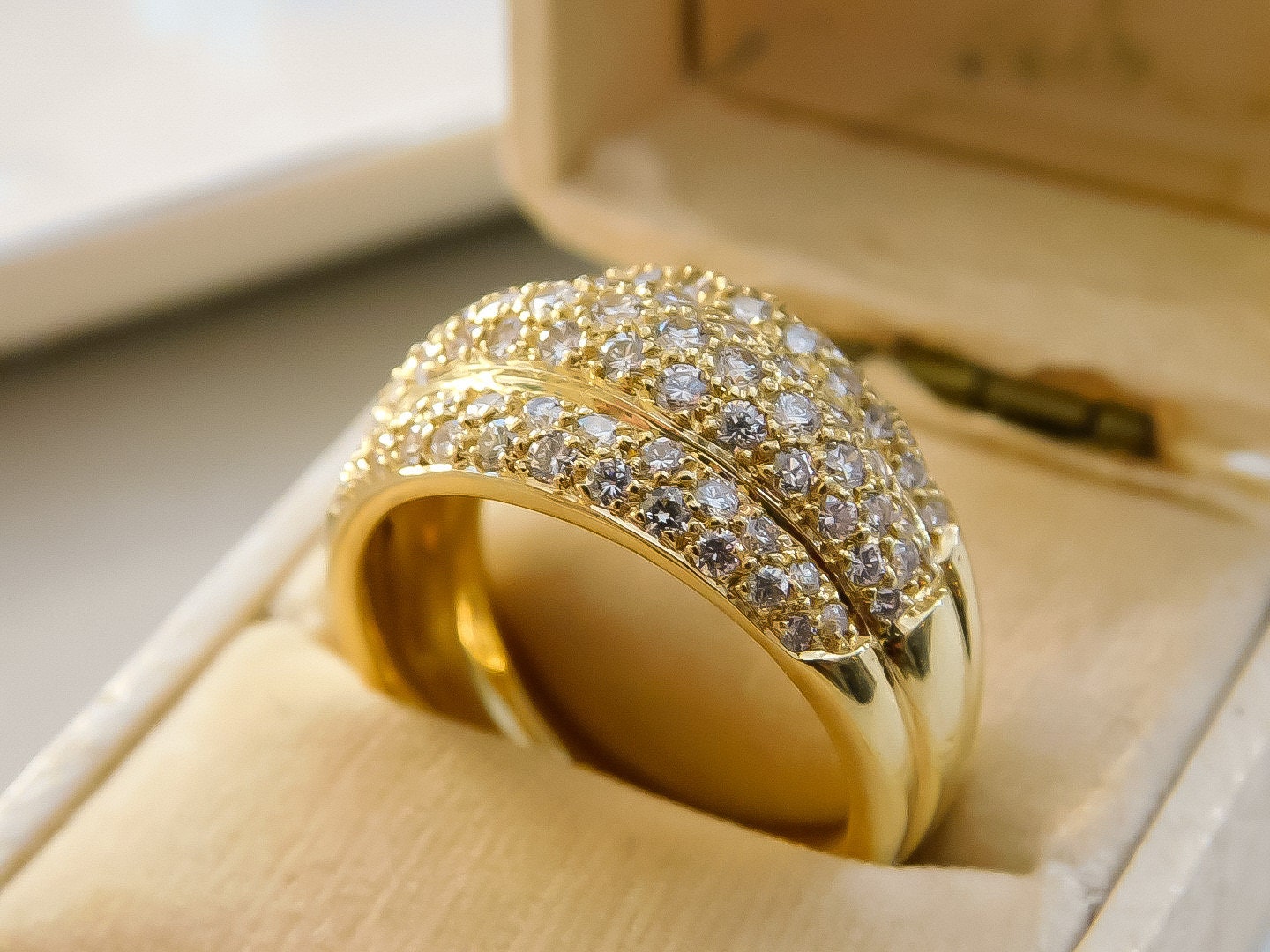 Vintage Two Carat Diamond Dome Ring