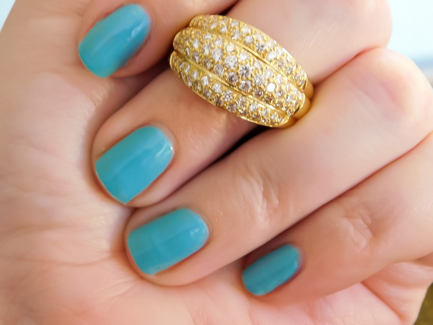 Vintage Two Carat Diamond Dome Ring