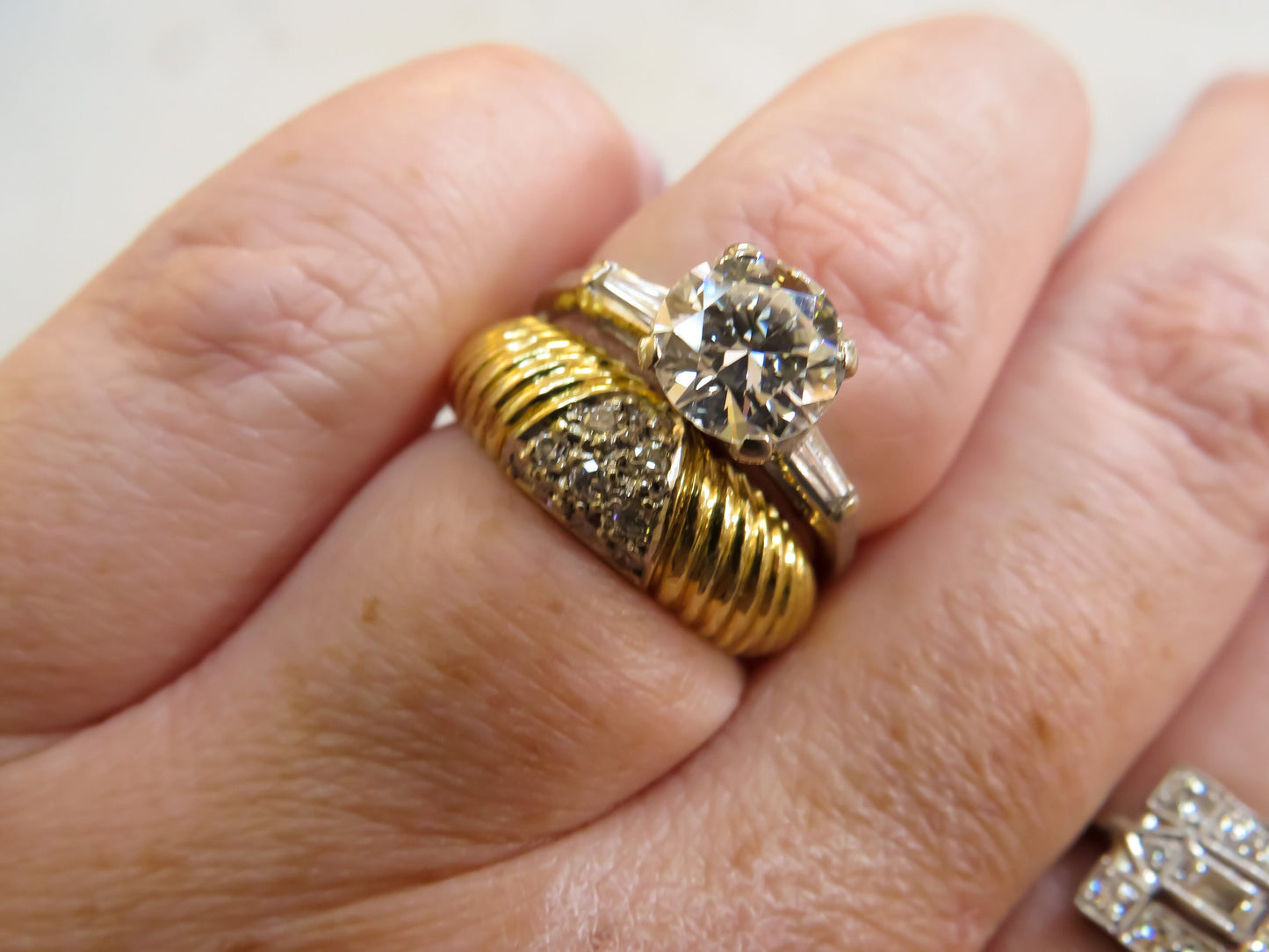 Vintage Diamond Cluster Band