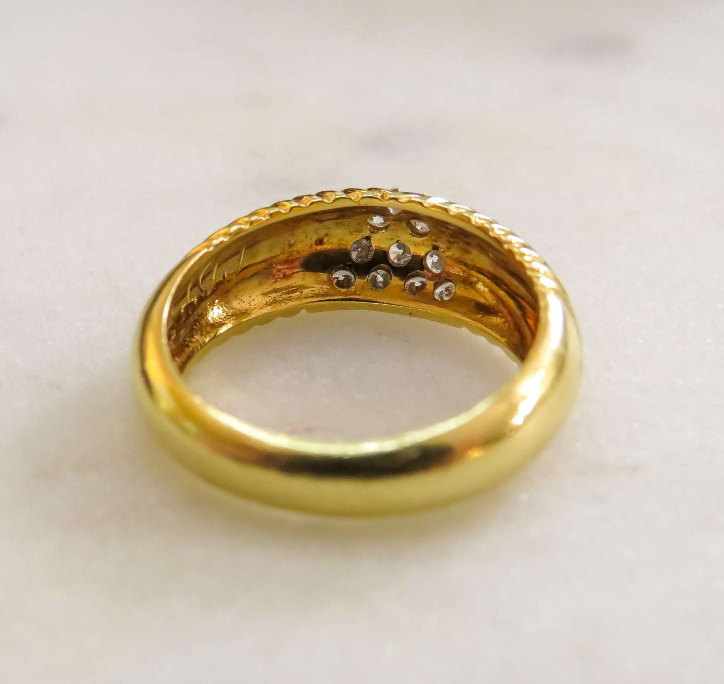 Vintage Diamond Cluster Band