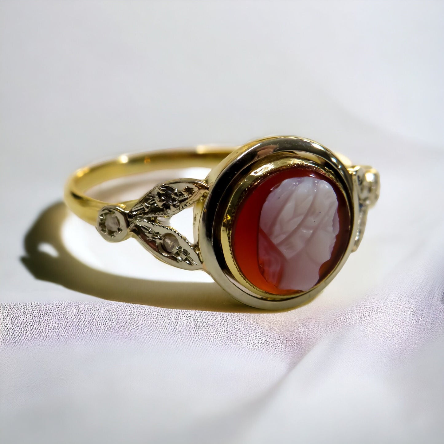 Hardstone Cameo Ring