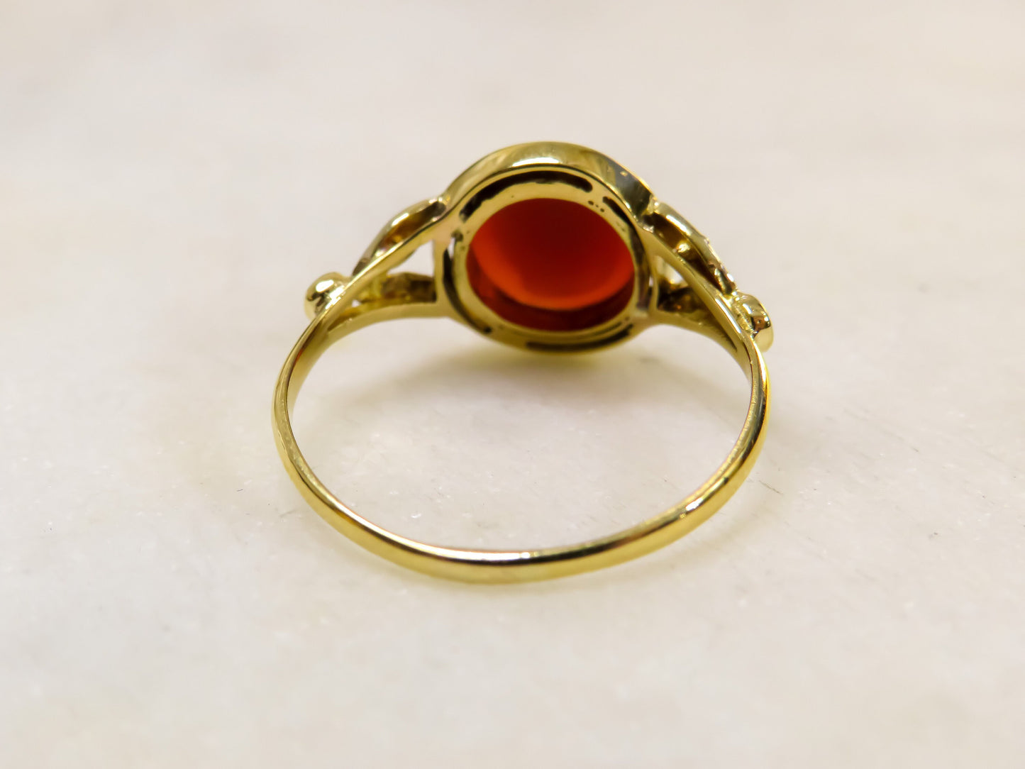Hardstone Cameo Ring
