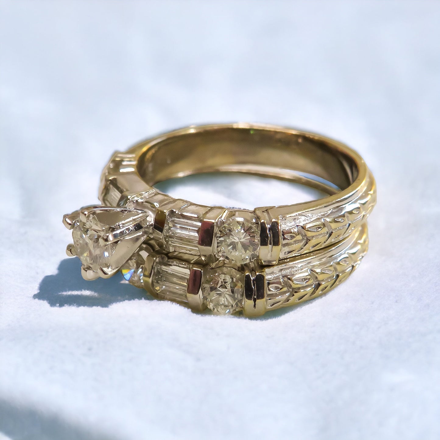 Vintage Diamond Bridal Set