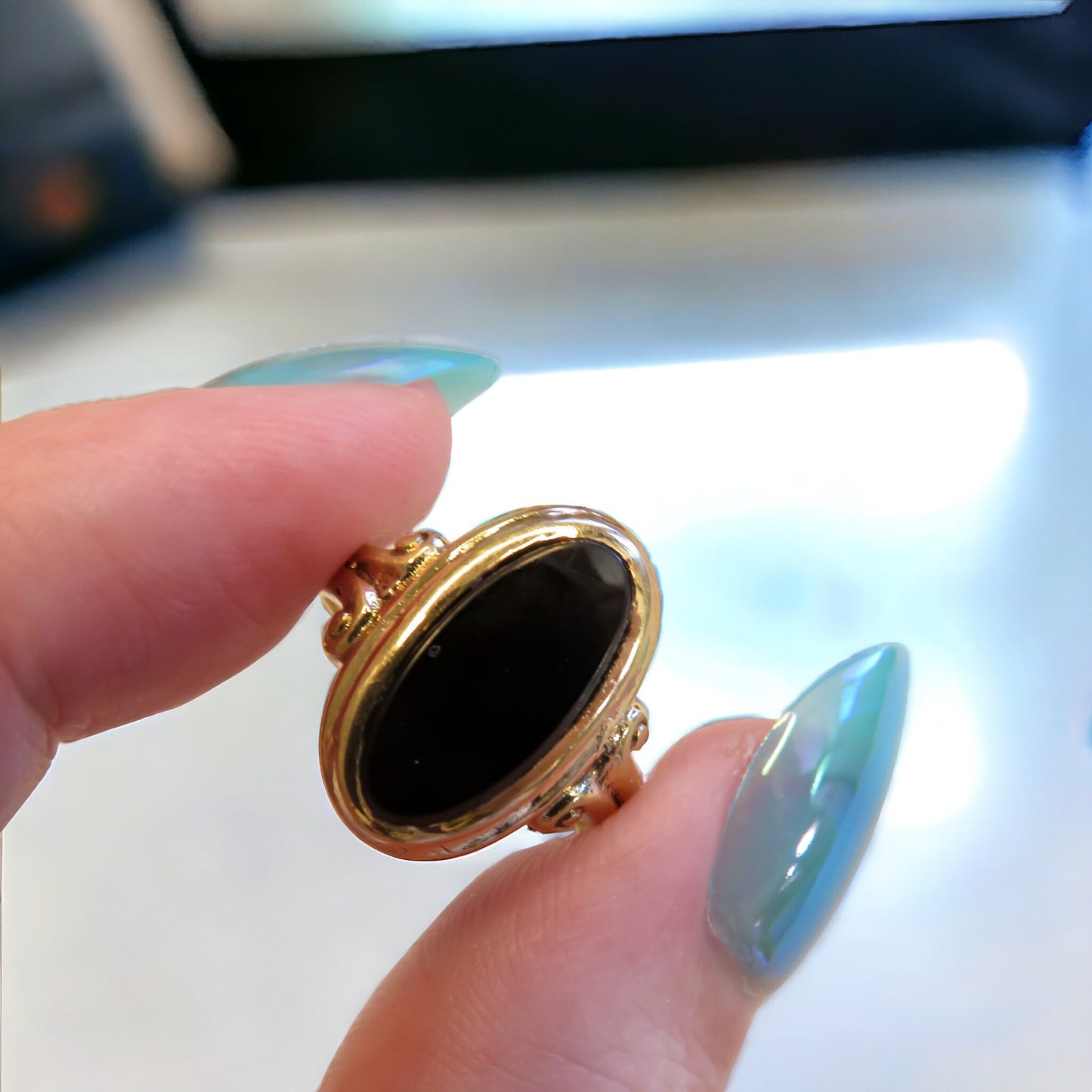 Antique Onyx Ring