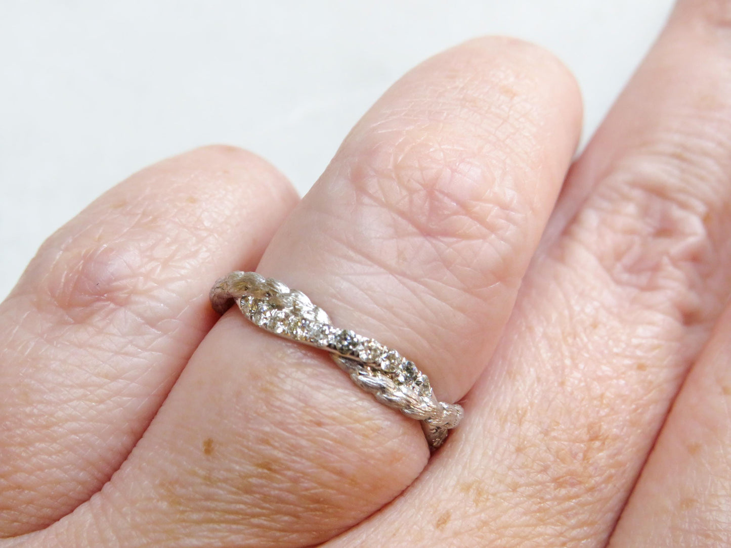 Twisted Diamond Eternity Band