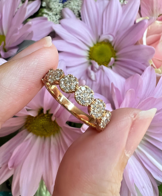 Rose Gold Diamond Halo Band