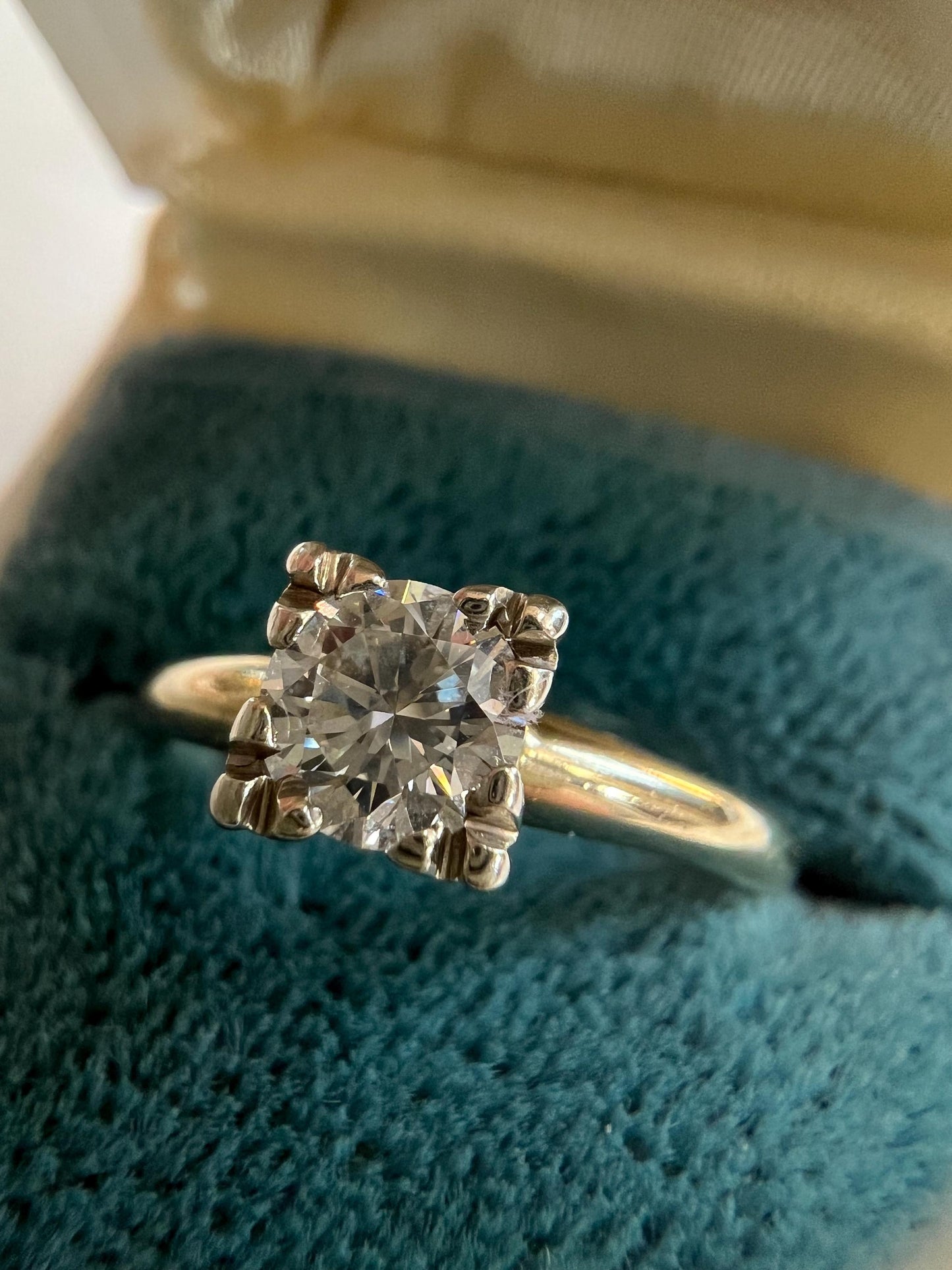 1940s Transitional Cut Diamond Ring