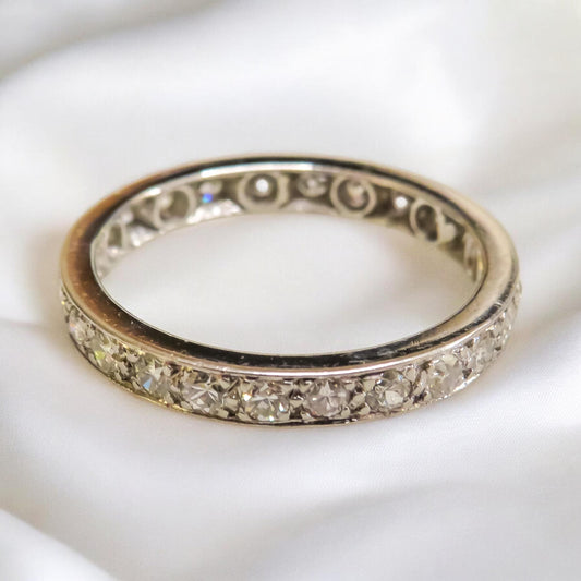 Diamond Eternity Band Vintage Transitional Cuts