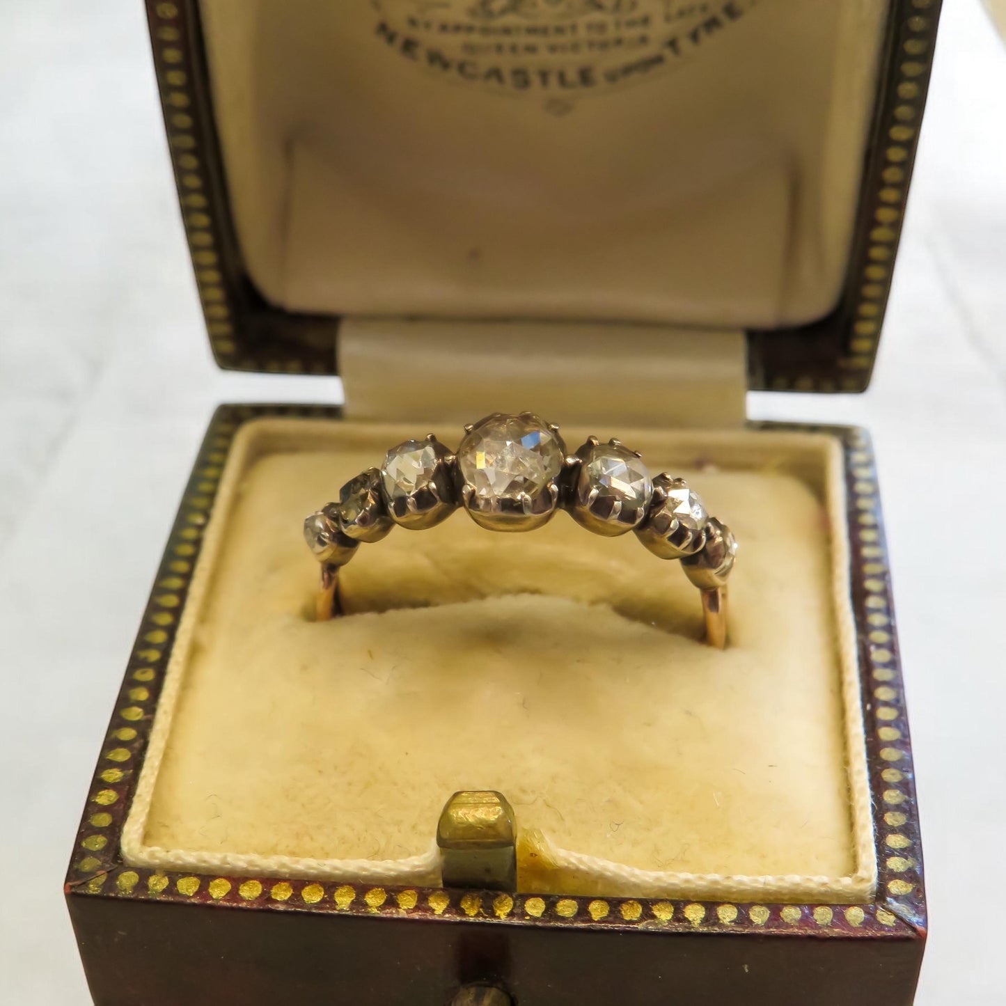 Early Victorian Rose Cut Diamond Seven Stone Band