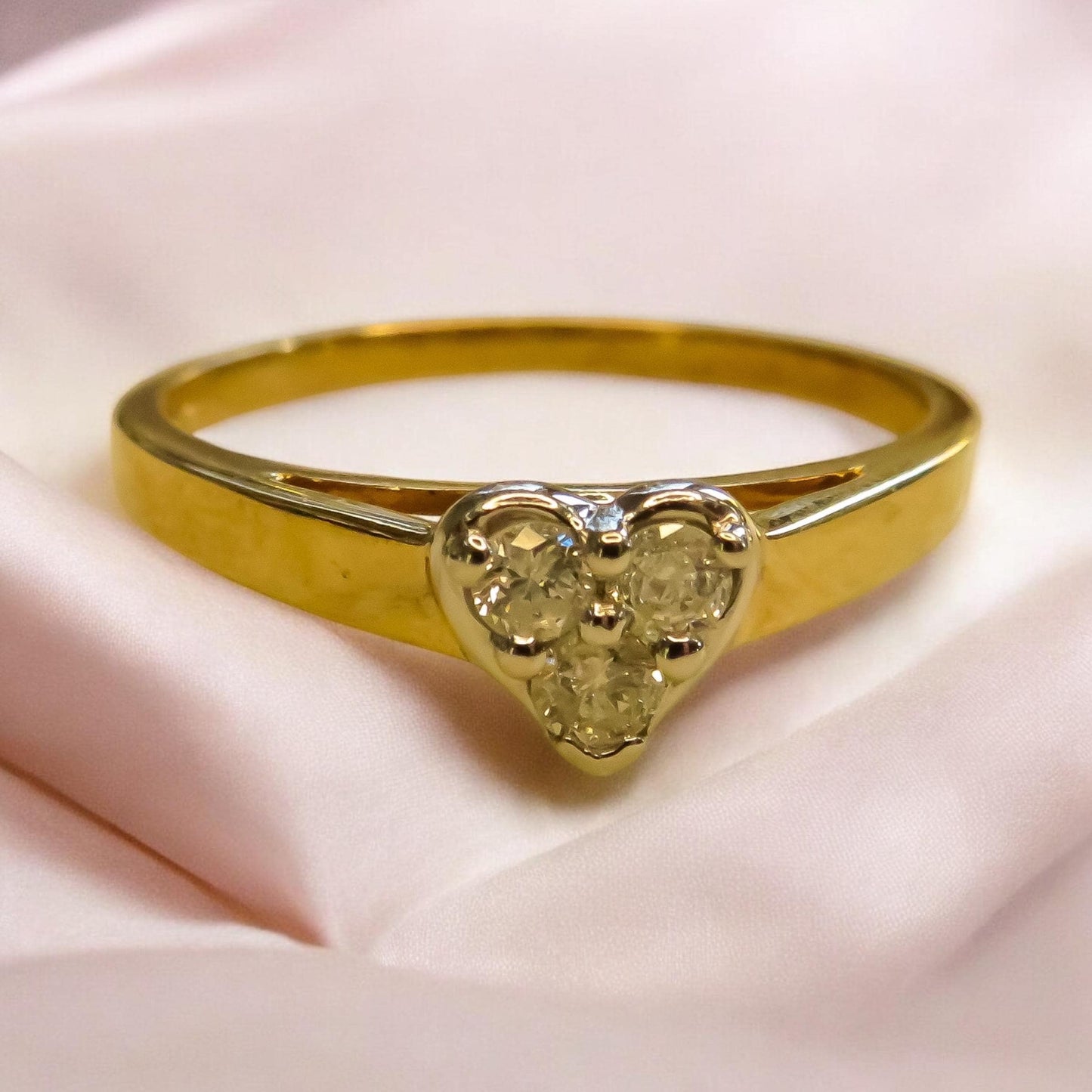 Diamond Heart Cluster Ring