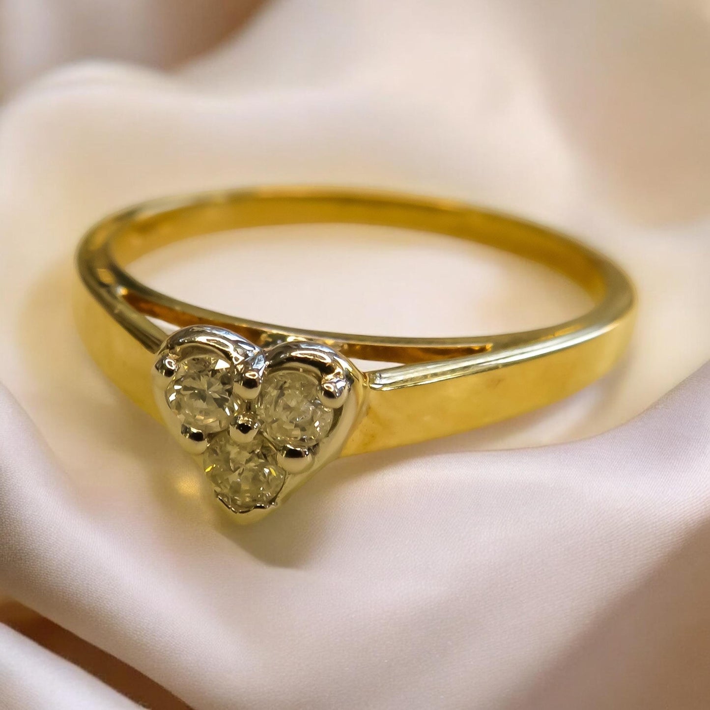 Diamond Heart Cluster Ring