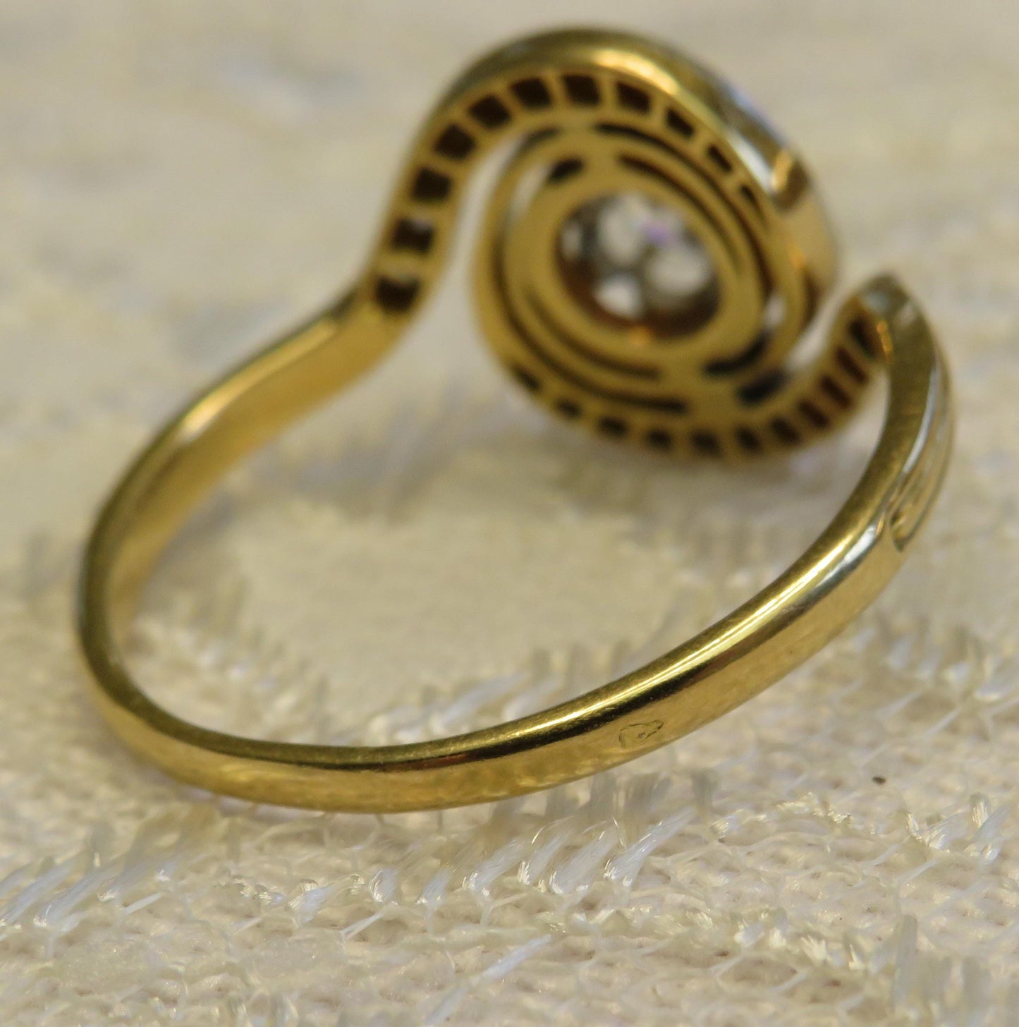 Antique Diamond Tourbillon Ring circa 1900