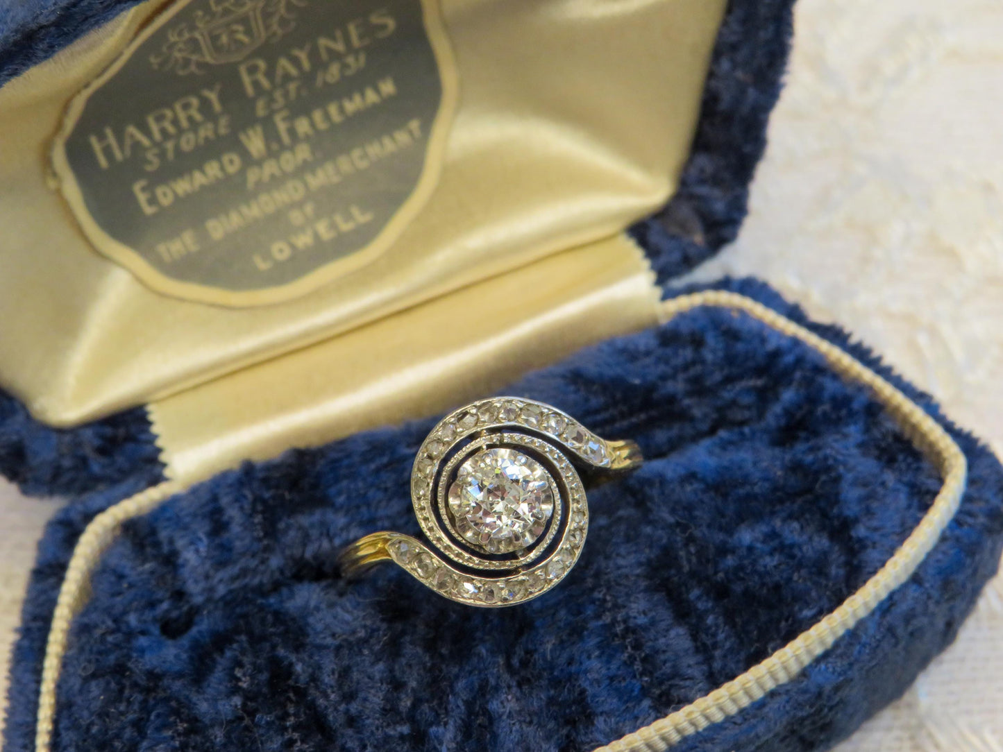 Antique Diamond Tourbillon Ring circa 1900